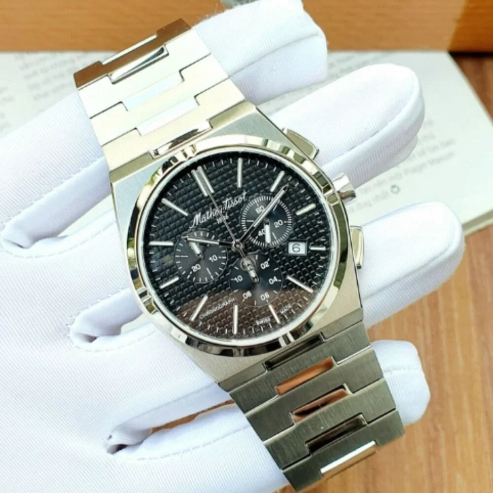 Mens Tissot Black Dial Luxury 41mm Watch New
